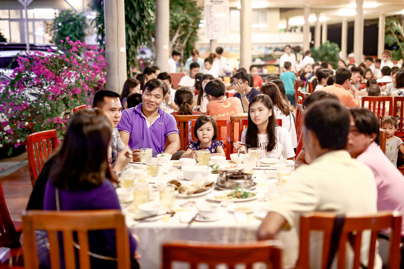 Bạn có thể tận hưởng bữa ăn riêng tư cùng các thành viên trong gia đình tại Lâm Đường